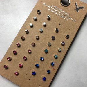 Multicolored 16 Pair Earrings
